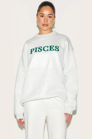 PRETTYLITTLETHING Pisces Printed Oversized Sweat