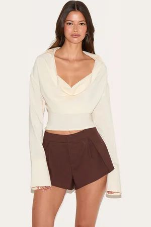 PRETTYLITTLETHING Chiffon Cowl Neck Blouse