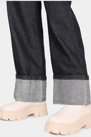 PRETTYLITTLETHING PU Chunky Sole High Chelsea Ankle Boots