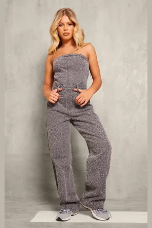 PRETTYLITTLETHING Bobble Straight Leg Corset Jumpsuit