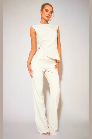 PRETTYLITTLETHING Tailored Low Rise Skinny Flared Pants