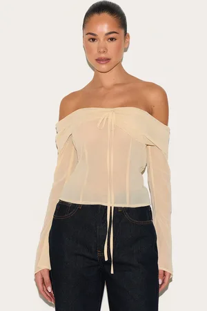PRETTYLITTLETHING Bardot Chiffon Blouse