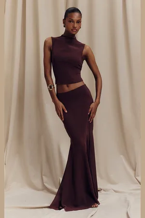 PRETTYLITTLETHING Chiffon Fishtail Maxi Skirt