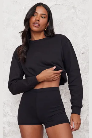 PRETTYLITTLETHING Oversized Cropped Sweatshirt