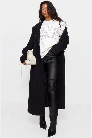 PRETTYLITTLETHING Hourglass Coated Skinny Jeans