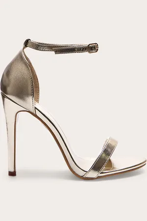 PRETTYLITTLETHING Clover Metallic Heeled Strappy Sandal