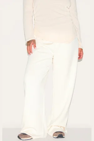 PRETTYLITTLETHING Plus Premium Soft Touch Low Rise Drawstring Waist Straight Leg Pants