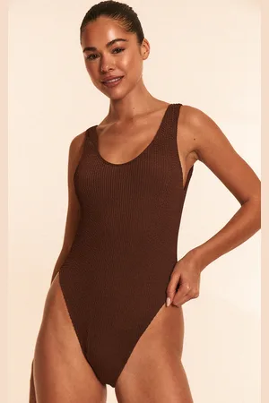 PRETTYLITTLETHING Crinkle Scoop Back Swimsuit