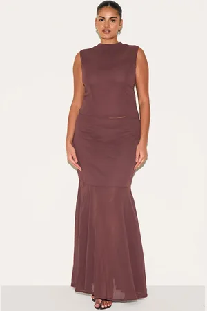 PRETTYLITTLETHING Plus Chiffon Maxi Skirt