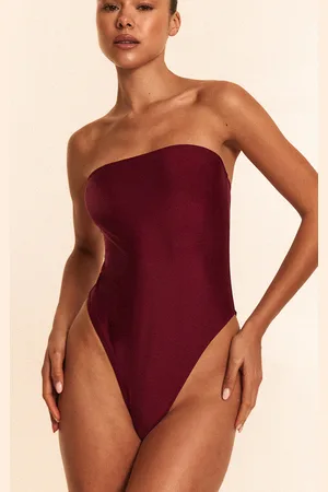 PRETTYLITTLETHING Red Strapless Swimsuit