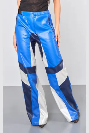 PRETTYLITTLETHING Faux Leather Panel Detail Motorcross Pants