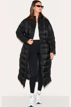 PRETTYLITTLETHING Maxi Cinched Waist Puffer Coat