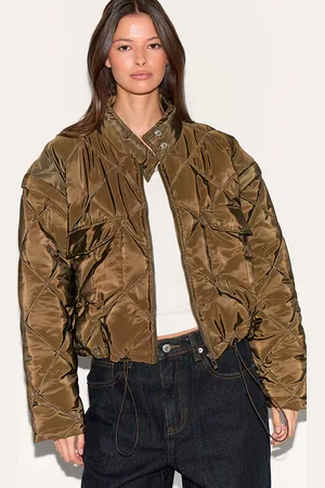 PRETTYLITTLETHING Cropped Quilted Jacket
