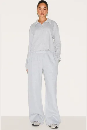 PRETTYLITTLETHING Wide Leg Track Pant
