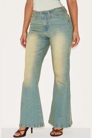 PRETTYLITTLETHING Petite Vintage Low Rise Invisible Waistband Stretch Flares