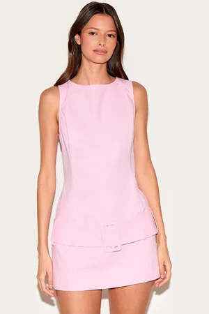 PRETTYLITTLETHING Drop Waist Belt Detail A Line Skort Playsuit