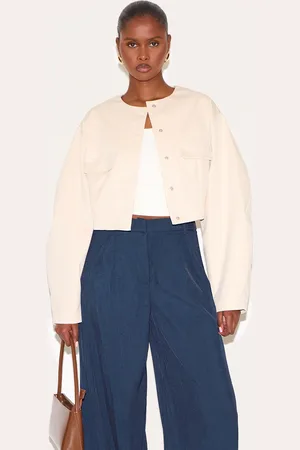PRETTYLITTLETHING Cocoon Sleeve Cropped Blazer