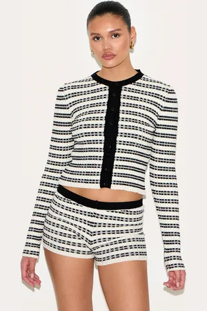 PRETTYLITTLETHING Stripe Knitted Cardigan
