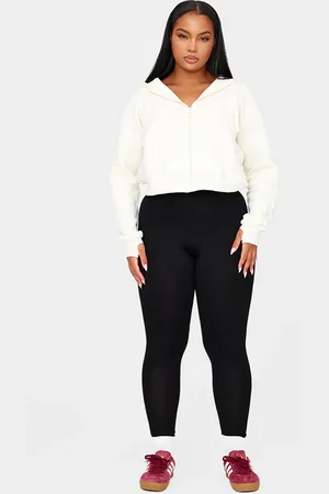 PRETTYLITTLETHING Basic Plus High Waisted Jersey Leggings