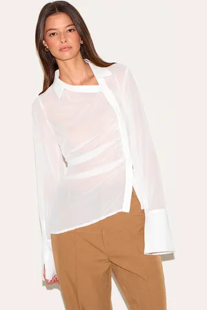PRETTYLITTLETHING Asymmetric Chiffon Shirt