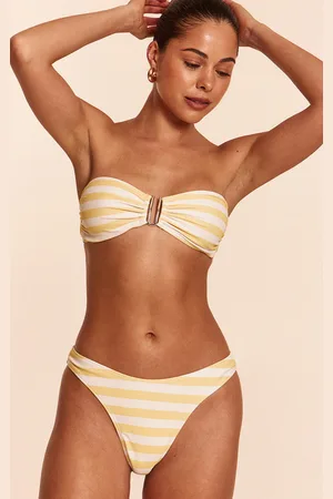 PRETTYLITTLETHING Stripe Tanga Bikini Bottoms