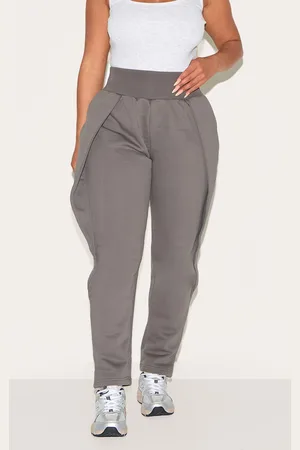 PRETTYLITTLETHING Shape High Waisted Pleat Front Cocoon Track Pants