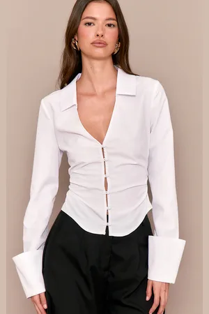 PRETTYLITTLETHING Fitted Woven Deep Cuff Shirt