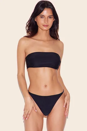 PRETTYLITTLETHING Basic Bandeau And Tie Side Bikini Set