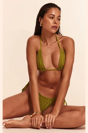 PRETTYLITTLETHING Textured Overlay Triangle Bikini Set