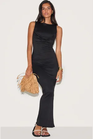 PRETTYLITTLETHING Double Contour Drape Bust Detail Maxi Dress