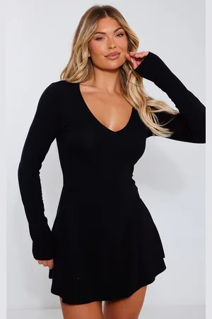PRETTYLITTLETHING Long Sleeve Detail Skort Playsuit