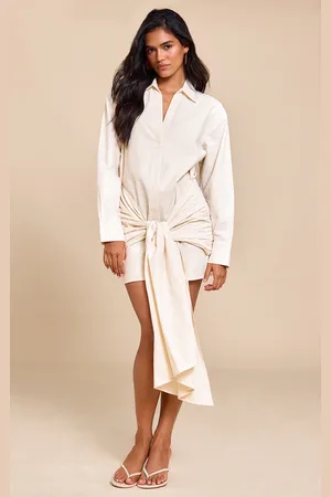 PRETTYLITTLETHING Wrap Detail Shirt Dress