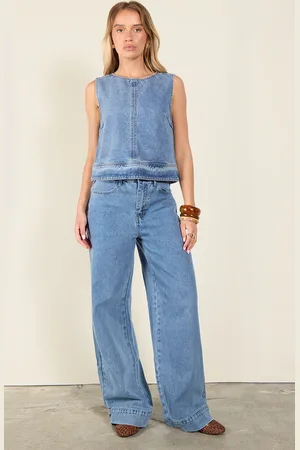 PRETTYLITTLETHING Seam Detail Wide Leg Jeans