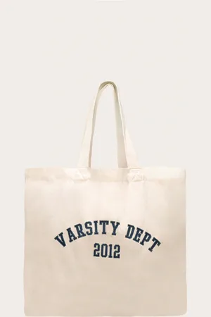 PRETTYLITTLETHING Varsity Logo Tote Bag