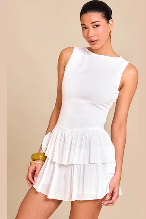 PRETTYLITTLETHING Cheesecloth Cotton Tiered Rara Playsuit