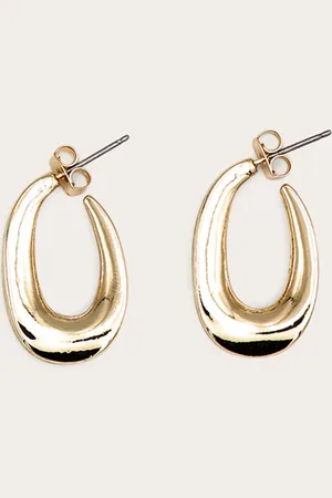 PRETTYLITTLETHING Ridge Medium Hoop Earring