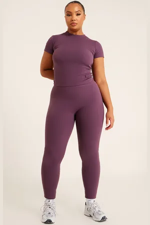 PRETTYLITTLETHING Plus Eggplant Contour Sculpt Leggings