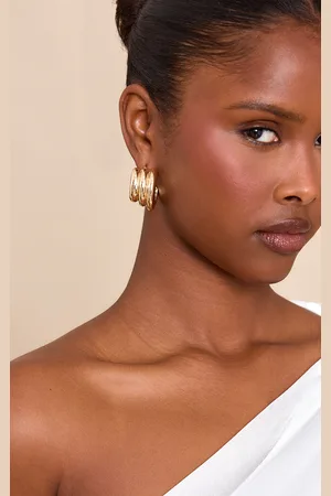 PRETTYLITTLETHING Layered Hoop Earrings