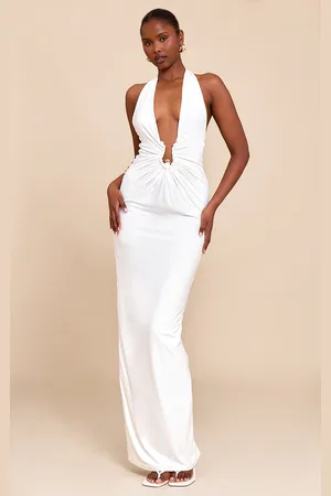 PRETTYLITTLETHING Double Layer Soft Touch Trim Detail Maxi Dress