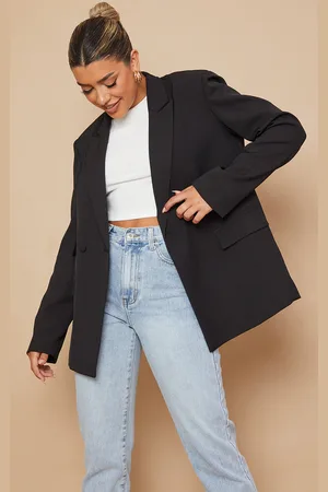 PRETTYLITTLETHING Double Pocket Detail Double Breasted Blazer