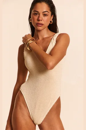 PRETTYLITTLETHING Crinkle Plunge Swimsuit