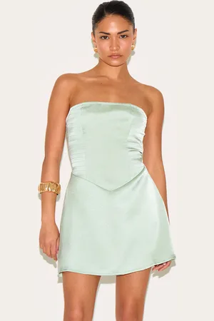 PRETTYLITTLETHING Petite Iced Corset Mini Dress