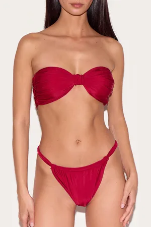 PRETTYLITTLETHING Red Double Strap Bikini Bottoms