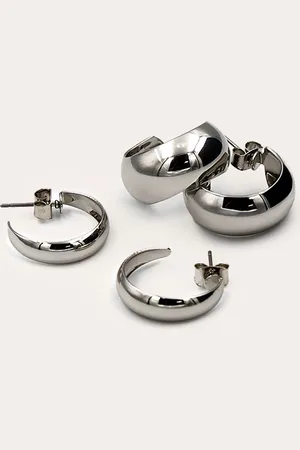 PRETTYLITTLETHING Chunky Multi-pack Hoop Earrings