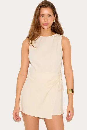 PRETTYLITTLETHING Wrap Front Playsuit