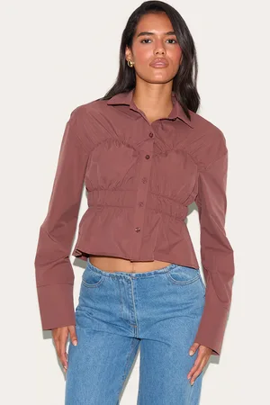PRETTYLITTLETHING Shirred Shirt