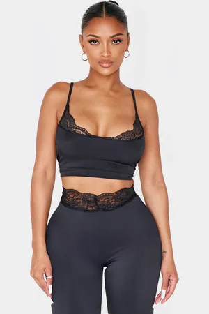 PRETTYLITTLETHING Shape Sculpt Lace Trim Cami Top