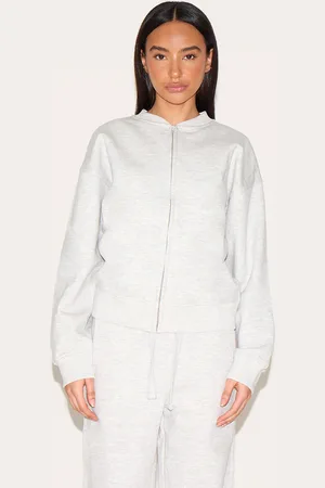 PRETTYLITTLETHING Petite Zip Through Sweatshirt