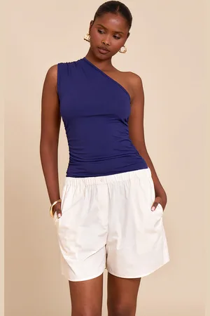 PRETTYLITTLETHING Asymmetric Ruched Sleeveless Long Top