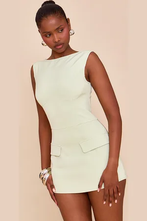 PRETTYLITTLETHING Woven Pocket Detail Sleeveless Skort Playsuit